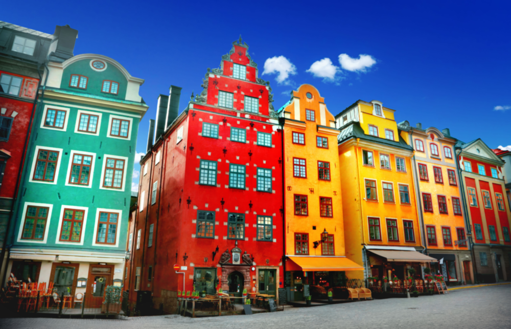 Stockholm House View Glass Wall Art