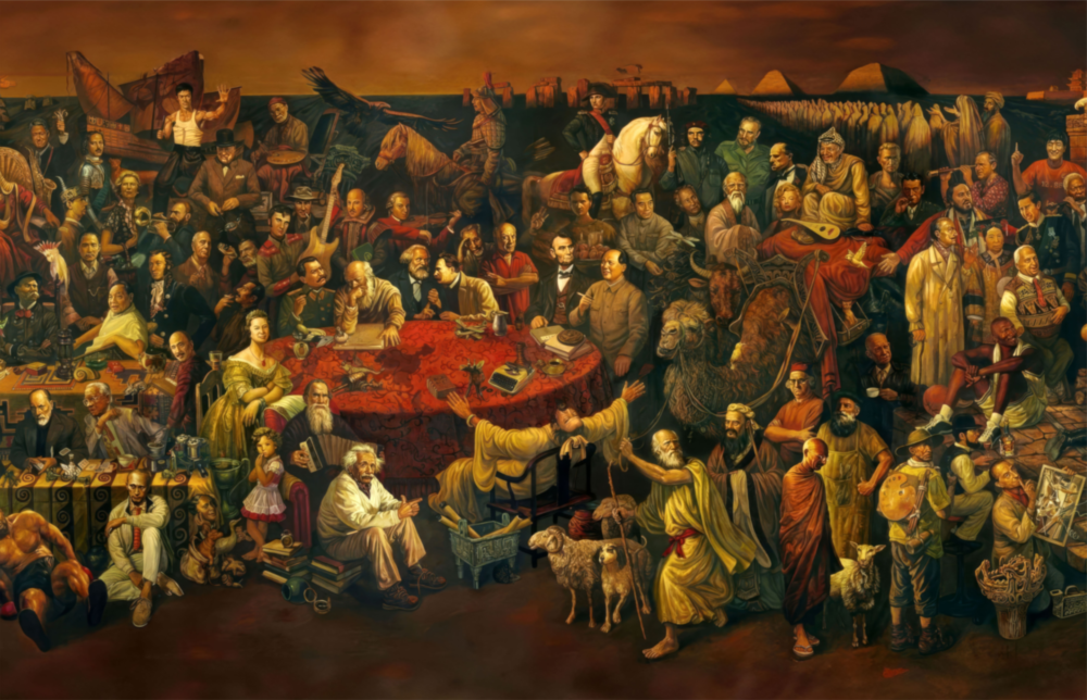 101 Famous People Glass Wall Art