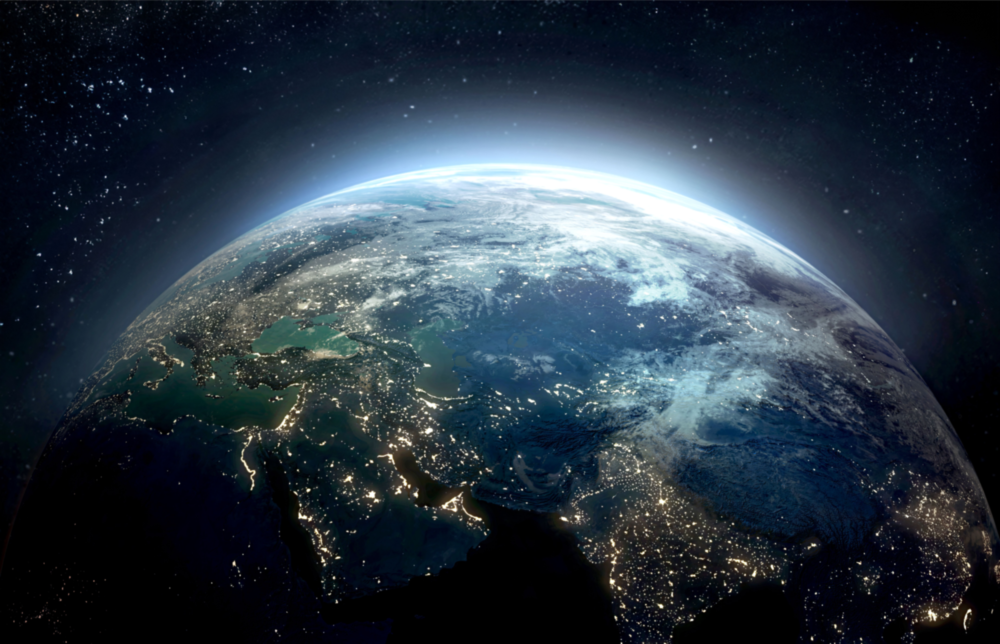 World Glass Wall Art