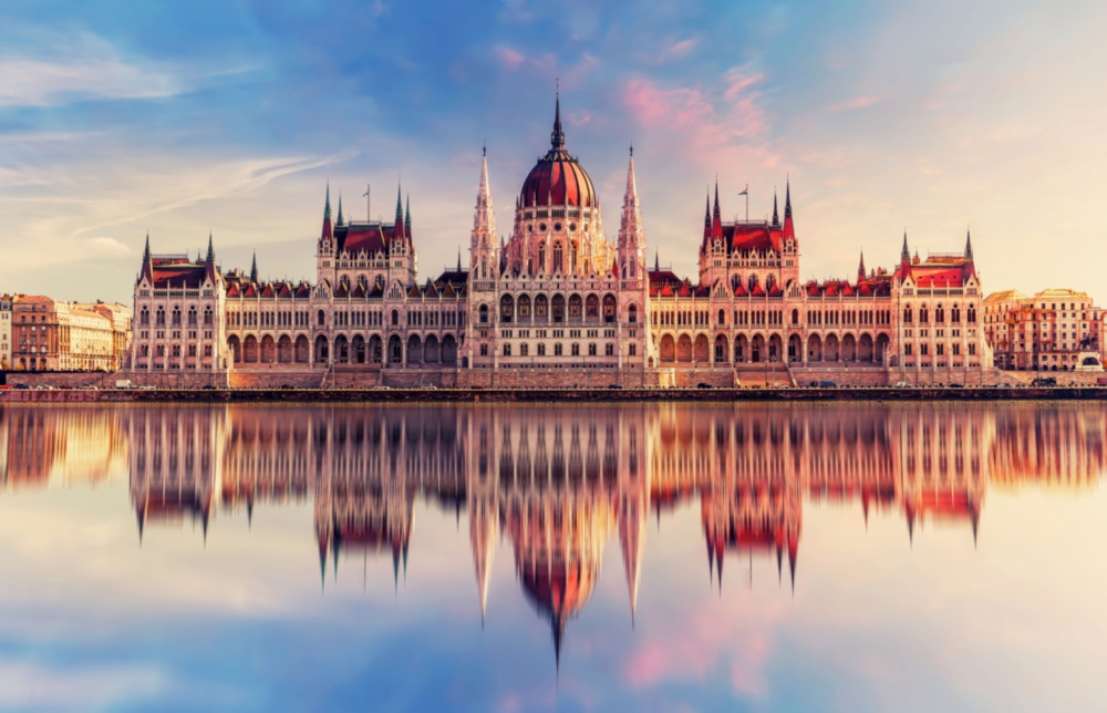 Hungarian Parliament Building Glass Wall Art