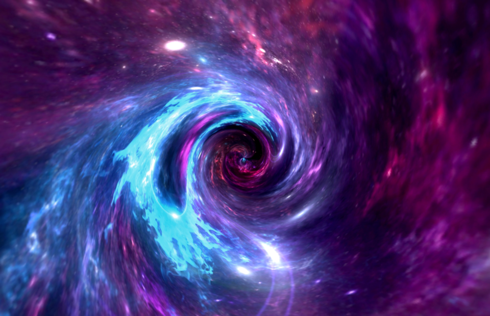 Space Helix Glass Wall Art