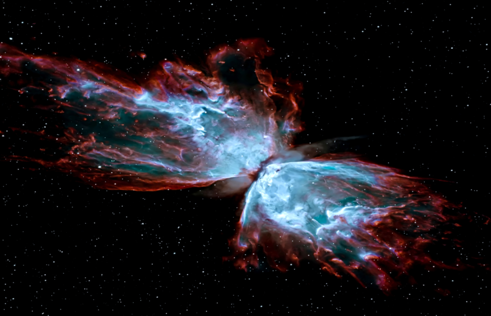 Space Red Glass Wall Art