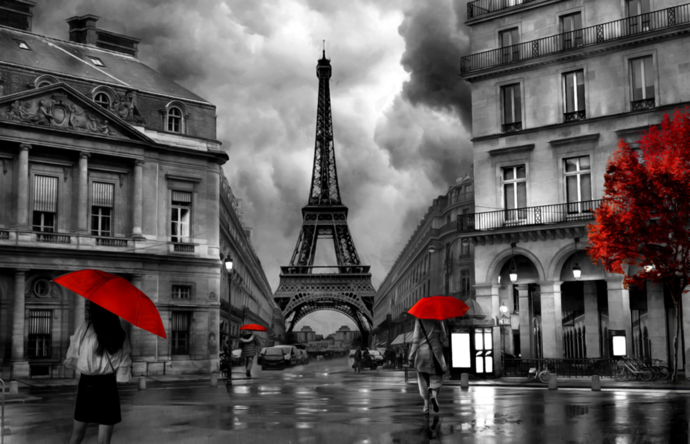 Eiffel Tower Glass Wall Art