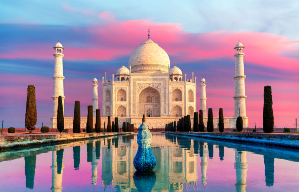 Taj Mahal Glass Wall Art