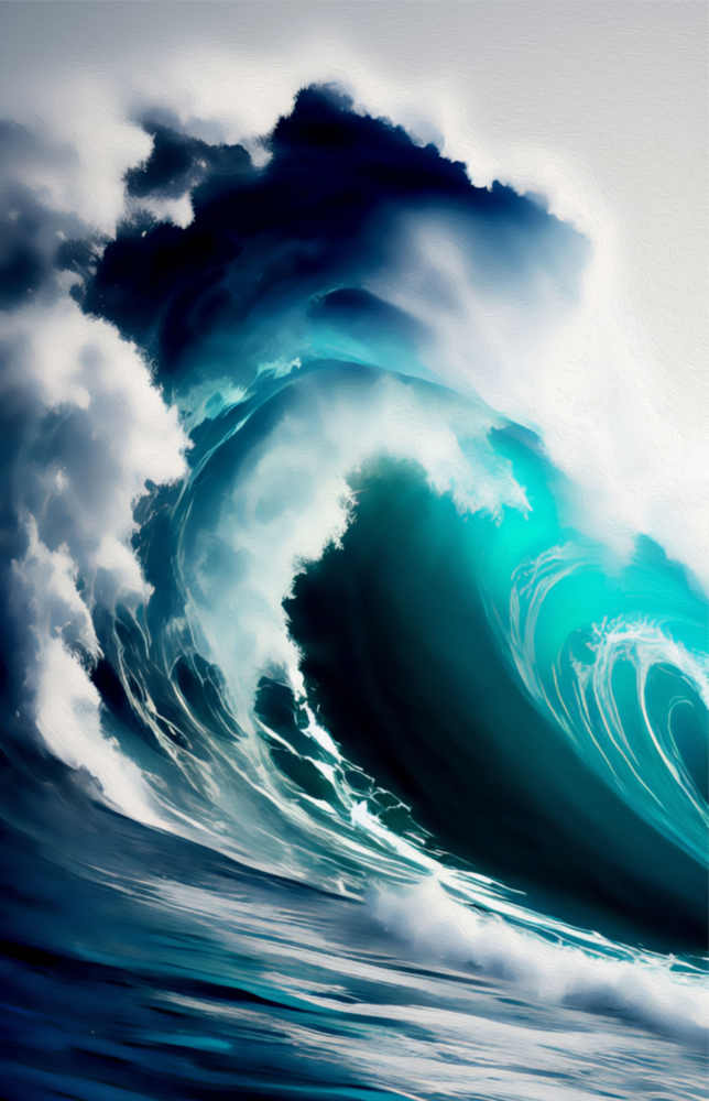 Waves Glass Wall Art