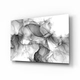 Ethereal Ink Swirls Glass Wall Art