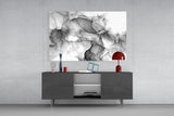 Ethereal Ink Swirls Glass Wall Art