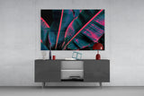 Neon Banana Leaf Glass Wall Art