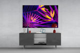 Vibrant Tropical Leaves Glass Wall Art