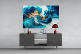 Ethereal Ocean Waves Glass Wall Art