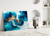Ethereal Ocean Waves Glass Wall Art