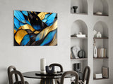 Elegant Leaves Glass Wall Art