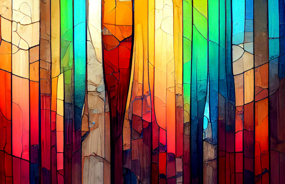 Abstract Art Glass Wall Art