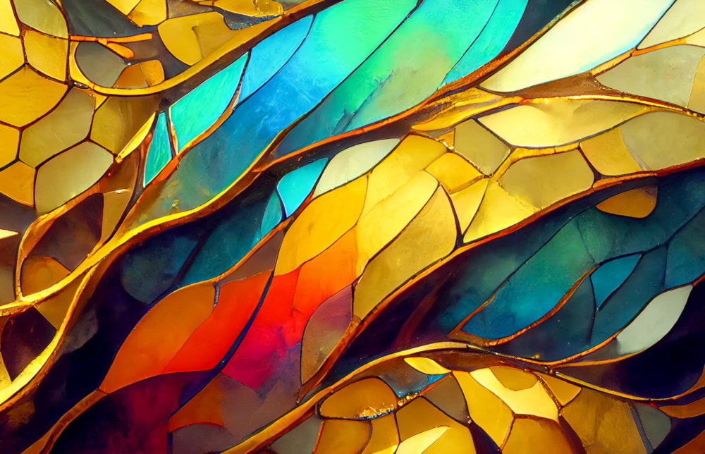 Abstract Art Glass Wall Art