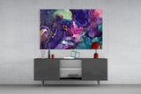 Ethereal Purple Swirls Glass Wall Art