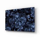 Elegant Midnight Bloom Glass Wall Art