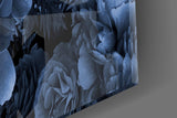 Elegant Midnight Bloom Glass Wall Art