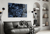 Elegant Midnight Bloom Glass Wall Art