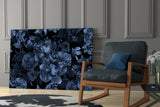 Elegant Midnight Bloom Glass Wall Art