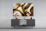 Golden Marble Glass Wall Art.