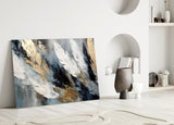Elegant Feather Abstract Glass Wall Art
