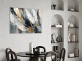 Elegant Feather Abstract Glass Wall Art