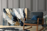 Elegant Feather Abstract Glass Wall Art