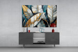 Elegant Banana Leaf Glass Wall Art