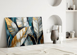 Elegant Banana Leaf Glass Wall Art
