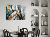 Elegant Banana Leaf Glass Wall Art