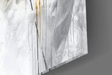 Elegant Gold Splash Abstract Glass Wall Art