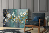 Elegant Blossoms on Glass Wall Art