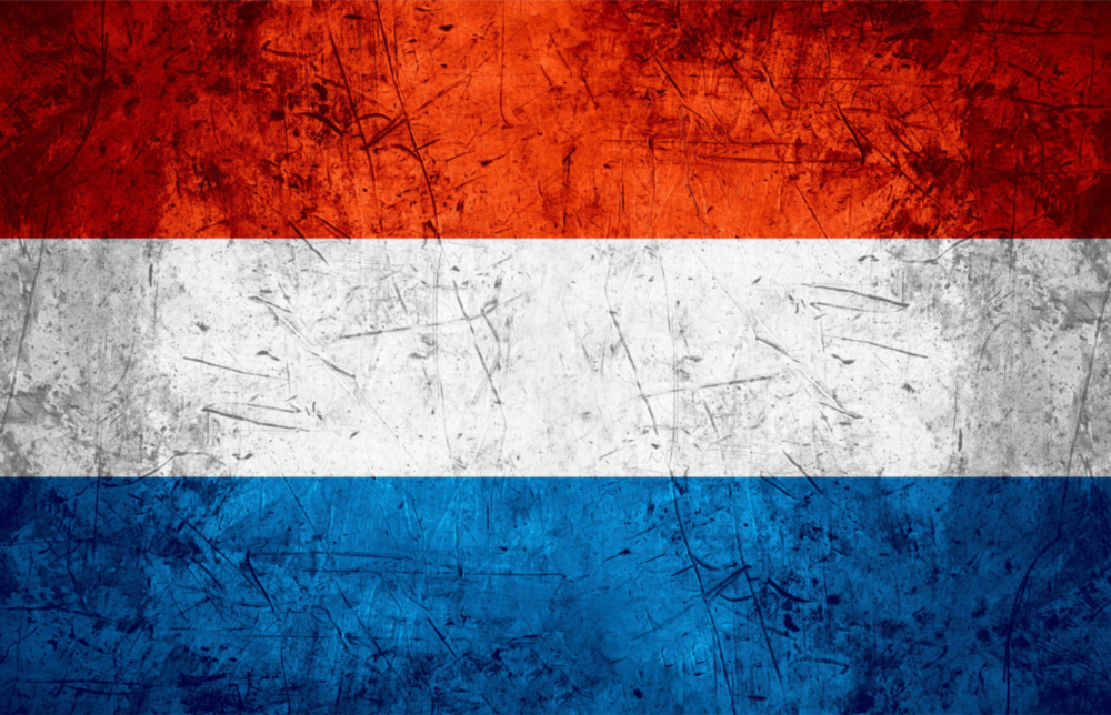 Flag of The Netherlands Glass Wall Art