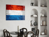 Flag of The Netherlands Glass Wall Art.