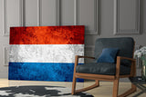 Flag of The Netherlands Glass Wall Art.