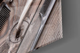 Barber's Vintage Tools Glass Wall Art