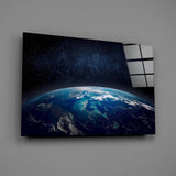 Stellar Earth Horizon Glass Wall Art