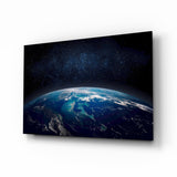 Stellar Earth Horizon Glass Wall Art