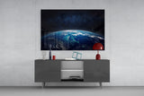Stellar Earth Horizon Glass Wall Art