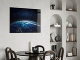 Stellar Earth Horizon Glass Wall Art