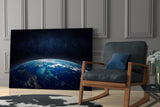 Stellar Earth Horizon Glass Wall Art