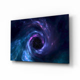 Cosmic Whirlpool Glass Wall Art - 72x46 cm