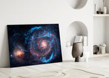 Galactic Nebula Glass Wall Art