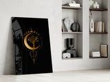 Eternal Moon Tree Glass Wall Art