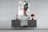 Floral Portrait Glass Wall Art