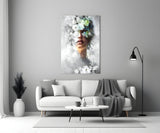 Floral Portrait Glass Wall Art