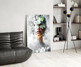 Floral Portrait Glass Wall Art