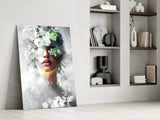 Floral Portrait Glass Wall Art