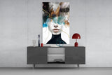 Ethereal Abstract Portrait Glass Wall Art