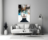 Ethereal Abstract Portrait Glass Wall Art